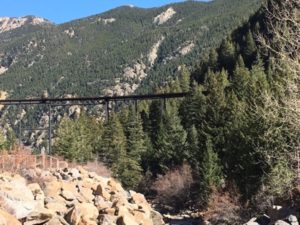 Georgetown Loop Railroad over the bridge