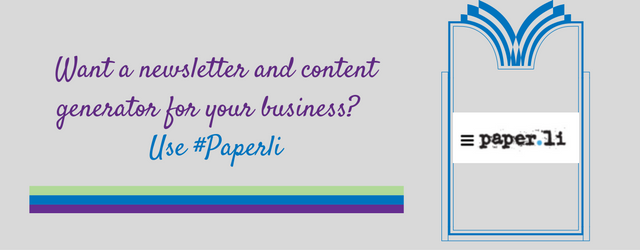 Want a newsletter and content generator for your business? Use #Paperli