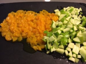 prep ingredients for cranberry salad